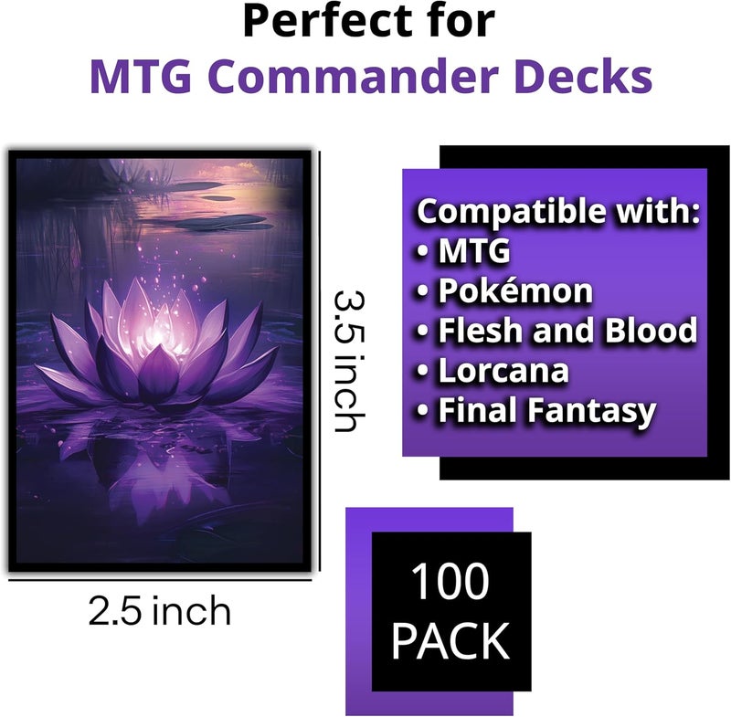 Digital Sorcery Studio Card Sleeves – Perfect Fit for TCG, MTG, Giada Font of Hope & Angel Commander Decks - Premium Standard Card Sleeves for Magic The Gathering (Forbidden Lotus) - Image 5